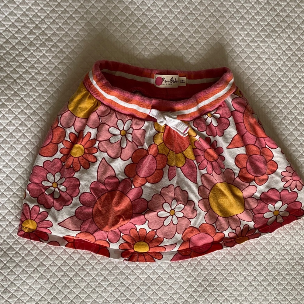 Girls Sz 5-6 Floral Skort by MiniBoden